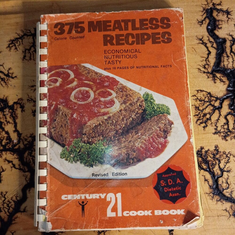 Vtg 1974 375 Meatless Recipes Century 21 Cook Book Ethel R Nelson MD SDA Spiral